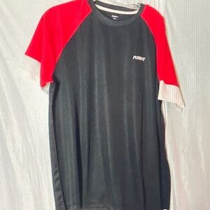 Men's Black and Red Short Sleeve Tee